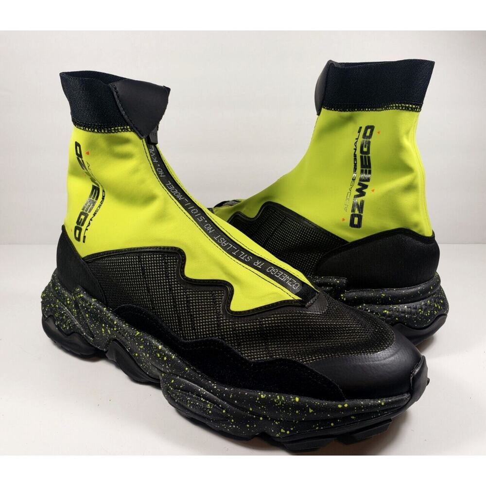 Adidas Originals Sock Raf Ozweego TR Stlt Running Shoes Mens 8.5 Green Volt NEW